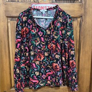 Croft & Barrow Multicolor Paisley Blouse